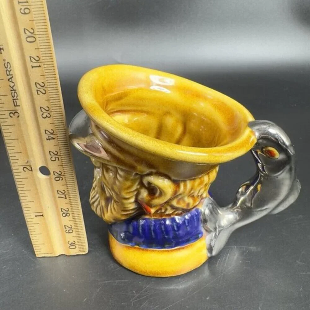 Vintage Lord Nelson‎ Pottery Fisherman Silver Fish Handle Toby Mug Cup England